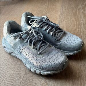 Under Armour Gray Mesh Athletic Sneakers